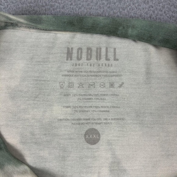 NOBULL Shirt Mens 3XL Green Tie Dye Performance Athletic Short Sleeve Logo Tee - Picture 3 of 6